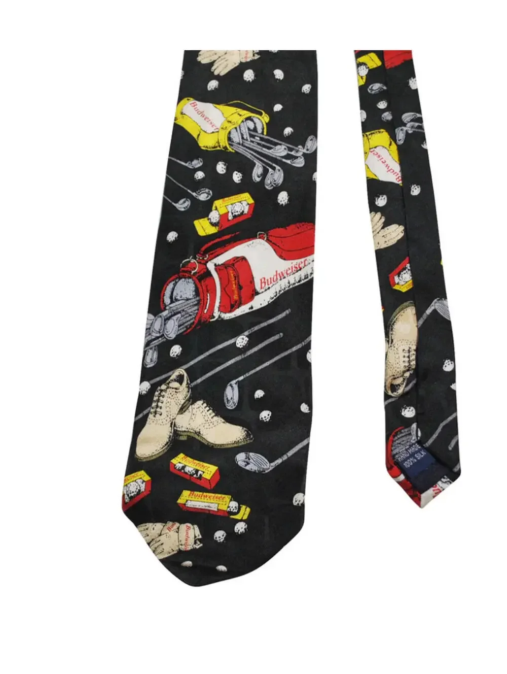 Vintage Budweiser Golf Beer 1999 Anheuser Busch Pattern Mens Tie